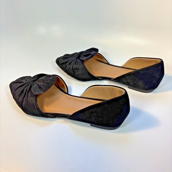 TORRID Flat Shoes Black Pointed Toe Sip-On Loafers With Bow Comfy Women's 9.5 W - Picture 7 of 10